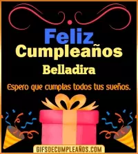 Mensaje de cumpleaños Belladira